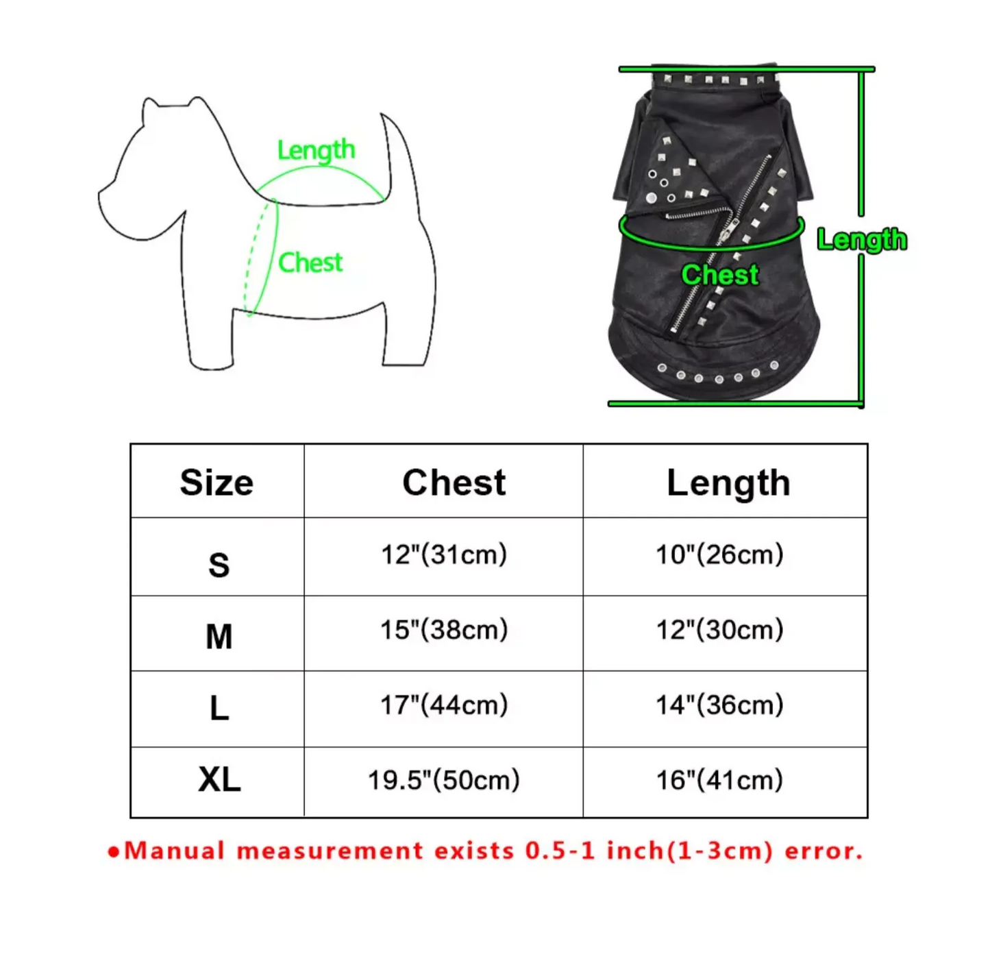 gothpunk Black Leather Jacket Waterproof Small Dog Coats for Winter Pet Cat Clothes. Goth clothing, punk clothing. Apliiq