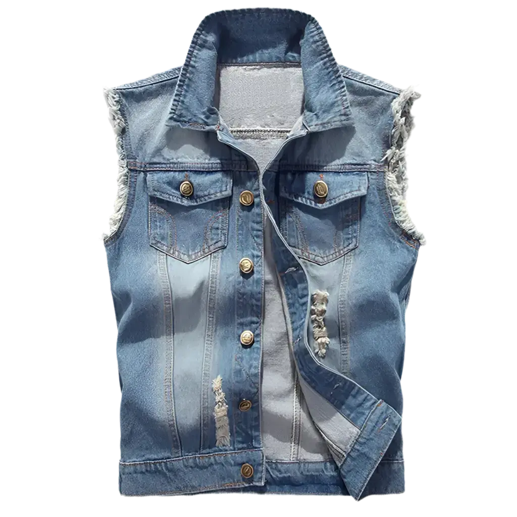 Denim outfit bundle 1. Punk style vest and jeans. Goth clothing, punk clothing
