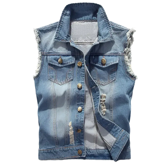 Denim outfit bundle 1. Punk style vest and jeans. Goth clothing, punk clothing