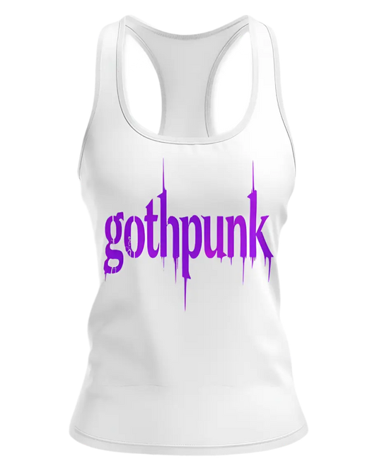 Gothpunk classic Women's  Racerback Tank. Goth clothing. Punk clothing.